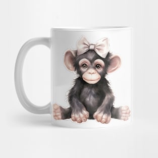 Chimpanzee Wearing Bow Mug